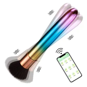 APP Makeup Brush Vibrator Sex Toys 2 in 1 G Spot Adult Sex Toys 10 Modes Nipple Clitoral Stimulator Vibrating Massager