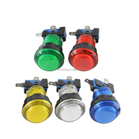 Interrupteur d'arrêt d'urgence personnalisable Xiaomixing multicolore, bouton-poussoir en plastique de 33 mm, boîtier transparent, fonction lumineuse pour le gaming