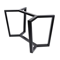 Piétement de table en fonte, socle rond robuste avec cadre croisé pour table de café ou de salle à manger industrielle