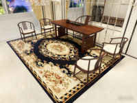 Tapis en laine traditionnel à motif floral, rectangulaire, à poils moyens, noué à la main, antidérapant, pour chambre à coucher