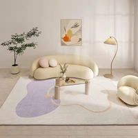 Tapis de salon 3D nordique personnalisé de luxe, fait main, lavable, en velours microfibre