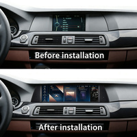 Autoradio 8 Go + 128 Go 10,25 pouces avec Android Auto, CarPlay, émetteur FM et audio haute résolution pour BMW Série 5 F07, GPS intégré