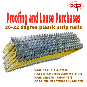 Chiodi Comuni in Acciaio Zincato di Grado Industriale 21 Gradi 3*0.112'' Pollici Gambo Liscio per Intelaiature Punta a Scalpello in Cartone - Product Image 3
