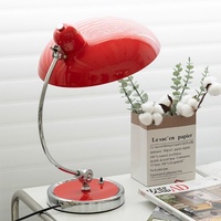 Lampe de bureau moderne du milieu du siècle, style Bauhaus danois, avec télécommande, intensité réglable, veilleuse - Lampe de chevet rétro nordique pour chambre/étude/lecture