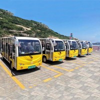 Mini-bus électrique à batterie pour aéroport, prix de gros, 11/8 places, sièges fermés pour visites touristiques, en vente