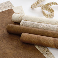 Papier d'emballage pour bouquet de fleurs fraîches fait main, série rétro Maillard, peinture à l'huile, motif floral