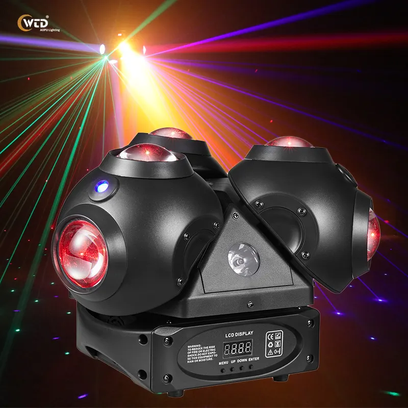 AOPU 180W RGBWBeetleLEDレーザームービングヘッドライトレーザーパーティーライトマジックボールステージライトバーパーティーウェディングに適しています