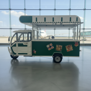 Carrito de Comida Móvil Tipo Triciclo Estilo Europeo Hecho a Medida con Compartimentos Aislados <span class=keywords><strong>y</strong></span> Estructura Metálica para Servicio de Comida Rápida - Product Image 1