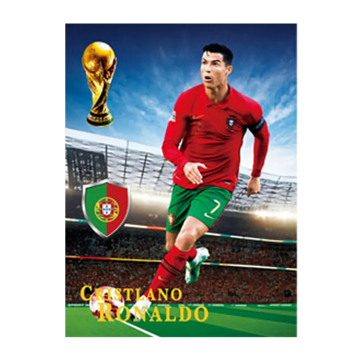 Waterdicht Gemakkelijk Te Installeren Qatar 2022 Album Portugal Voetbalposters Anime 3d Poster Met Metalen Frame