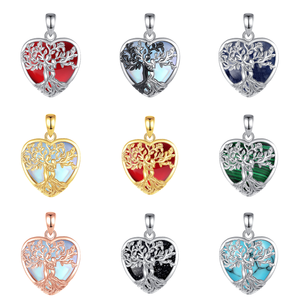 Merryshine cura ametista albero della vita collana Vintage cristallo cuore energia naturale ametista albero in filigrana - Product Image 2