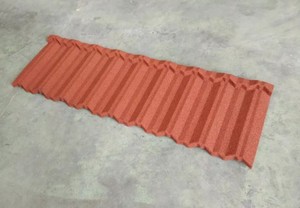 La Chine fabricant pas cher prix couleur pierre enduit métal acier bardeaux <span class=keywords><strong>de</strong></span> toiture feuille/tuiles avec Bach - Product Image 5