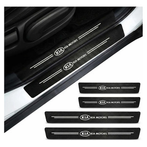 Protections de seuil de porte Hyundai style fibre de carbone, lot de 4 pièces, résistantes à l'eau, finition polie, application pour entrée, protection contre les rayures - Product Image 3