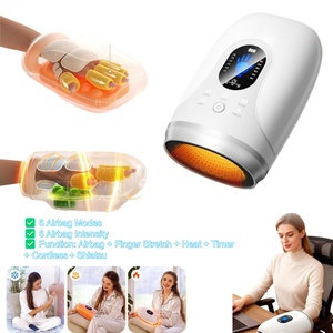 Alat Pijat Pergelangan Tangan Peregangan Jari Layar Visual Roller Telapak Tangan Fungsi Getaran Panas Pendingin Airbag Baterai Li Pengisian Daya USB - Product Image 2
