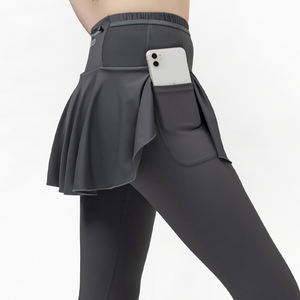 Short de jupe athlétique évacuant l'humidité en tissu doux au toucher direct d'usine pour le tennis utilisé par les femmes - Product Image 1
