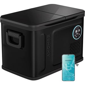 Refrigerador de Coche de Doble Zona EUHOMY de 37 Qt, 12 V, 24 V CC, 110-240 V CA, Control por Aplicación, Congelador Portátil Compacto, Negro - Product Image 1