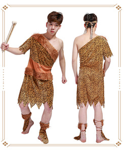 Adulte enfants Halloween Cosplay autochtone africain primitif sauvage femmes homme indien sauvages Parent-enfant Performance Costume - Product Image 5