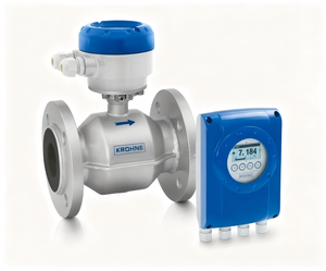 เครื่องวัดการไหลแบบแม่เหล็กความแม่นยำสูง IP67 กันน้ำ KROHNE OPTIFLUX2100 แบบกะทัดรัดชนิดควบคุมระยะไกลสำหรับอุตสาหกรรม - Product Image 3