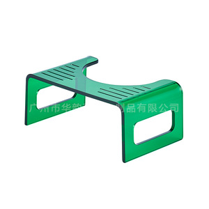 Huayun Acrylic Bathroom <b>Stool</b> 35x25x18cm Green Non Slip Toilet Step For Shower And <b>Vanity</b> Use - Product Image 2
