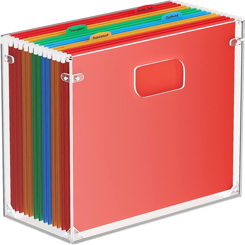 Portable Clear Acrylic Desktop Hanging File