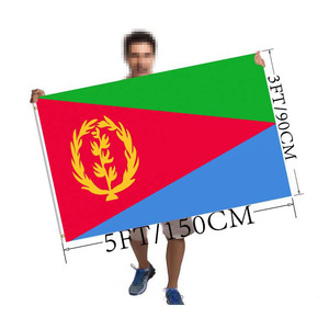 Banderas de poliéster duraderas de estructura firme más populares, banderas de 3x5 pies, banderas nacionales baratas de Eritrea para demostraciones al aire libre - Product Image 4