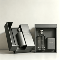 Caja de Regalo de Cartón Magnética de Doble Puerta con Impresión de Logotipo Personalizado, Caja de Papel Premium para Botellas de Licores, Vino, Whisky, Champaña