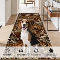 Animal Leopard Cheetah Print Runner Rug Western Cabin Washable Carpet Long Non Slip Bedside Rugs for Hallway Laundry Room