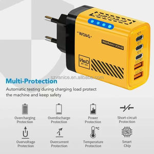 Chargeur <span class=keywords><strong>rapide</strong></span> pour téléphone portable 240W, <span class=keywords><strong>charge</strong></span> <span class=keywords><strong>rapide</strong></span> USB-<span class=keywords><strong>C</strong></span> PD 240W, 5 ports USB <span class=keywords><strong>Type</strong></span> <span class=keywords><strong>C</strong></span>, chargeur GaN QC3.0, adaptateur de voyage avec lumière LED - Product Image 6