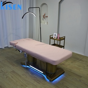 Fauteuil d'examen médical, de tatouage, de spa, de massage, de beauté cosmétique, de soin du visage, électrique rose KISEN à 3/4 moteurs, inclinable et esthétique - Product Image 5