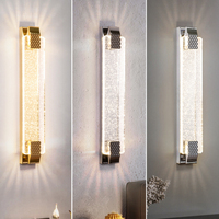 Applique murale en cristal LED de luxe moderne, nouvelle version améliorée en alliage de zinc pour la décoration intérieure de la maison, de la chambre à coucher, du couloir, applique murale en cristal LED