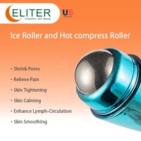 Eliter 2023 nouveau design de rouleau volcanique absorbant l'huile pour le visage, rouleau de Massage, rouleau de glace en métal