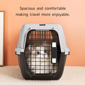 Bền Pet Hãng Hàng Không Thùng Nhựa Cứng Du Lịch Tàu Sân Bay Cho Chó Và Mèo Với Xử Lý Và Cửa An Toàn - Product Image 2