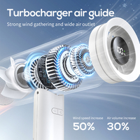 Mini ventilateur portatif haute vitesse, batterie 2000 mAh, rechargeable par USB, faible bruit, en plastique, pour le camping, les sports, les voyages, l'extérieur