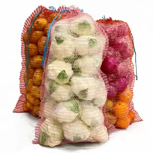 卸売カスタマイズパッケージ袋PEラッシェルメッシュバッグ用ポテト野菜