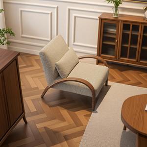 Sillón Individual Minimalista Nórdico, Tapizado Suave, para Sala de Estar o Dormitorio, Estilo Wabi Sabi, Casual, para Hotel o Casa de Huéspedes - Product Image 3