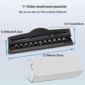 Haute qualité 11 trous bureau papeterie métal champignon papier perforateur longue durée poinçons - Product Image 4