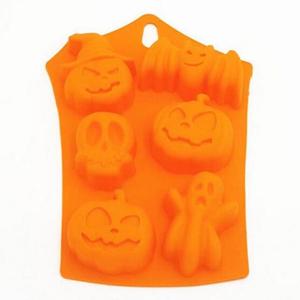 Molde de Silicona para Pastel de Grado Alimenticio, Libre de BPA, Estilo Halloween, 6 Cavidades, Forma de Calabaza, Fantasma y Murciélago, Moldes para Galletas y Chocolate - Product Image 3