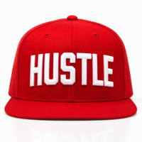 Casquette Snapback Unisexe Formelle 5 Panneaux en Sergé de Coton Structuré avec Broderie 3D en Relief Personnalisée Rouge Promotionnelle en Gros MOQ 20