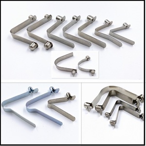 Clip à ressort en forme de V en acier inoxydable, bouton poussoir, clip à pression pour la fixation des tubes de poteaux de tente - Product Image 4