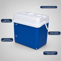 Glacière à roulettes portable 30L moderne en PP et PE, résistante aux UV, étanche, durable, avec maintien de la glace pendant 5 jours, pour le stockage alimentaire