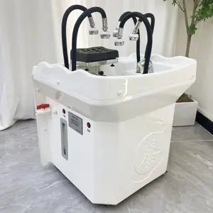 Portable Shampoo Bowl With 60L Water Tank Bucket Hair Portable Sink Adjustable Headrest Shampoo Chair With Head Therapy