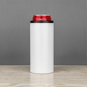 Vaso térmico personalizado de acero inoxidable de 12 oz para latas de cerveza delgadas, enfriadores de latas al vacío OEM para latas altas y delgadas - Product Image 3