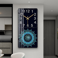 Jam Dinding Porselen Kristal Islami Lukisan Still Life Digital Printing Mewah Senyap Harga Grosir Dekorasi Rumah