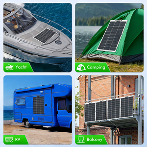 แผงโซลาร์เซลล์แบบยืดหยุ่น 100W 18V โมโนคริสตัลไลน์ซิลิคอน ราคาประหยัด ประสิทธิภาพ 23.7% ได้รับการรับรองมาตรฐาน CE ยี่ห้อ ALECTER รุ่น APH-P83 L สำหรับตั้งแคมป์และกิจกรรมกลางแจ้ง - Product Image 1