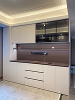 Buffet moderne de luxe en bois blanc avec panneaux en mélamine pour cuisine, salle à manger, salon, fourniture directe d'usine, personnalisable pour la maison