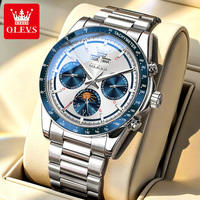 OLEVS 6756 Montres mécaniques automatiques multifonctionnelles de luxe avec phases de lune, personnalisables OEM, pour homme - Vente en gros