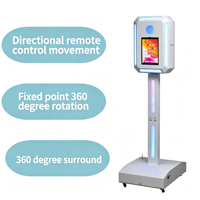 Cabina de Fotos SLR con Impresión Automática y Robot Autónomo, Luces RGB para Smartphone, Control Remoto Inalámbrico, Cámara para iPad, Estructura Metálica Portátil