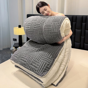 Couette d'hiver en velours jacquard transfrontalière ultra douce <span class=keywords><strong>et</strong></span> respectueuse de la peau, garnissage en fibres de soja, pour lit simple ou double - Product Image 4