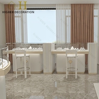 Comptoir de présentation de bijoux de luxe avec éclairage LED, vitrine en verre pour bijoux, meuble de présentation de bijoux