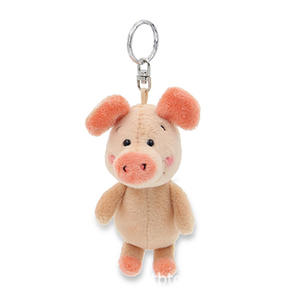 Rosa ricamato in cotone per principessa Pig peluche portachiavi-accessori di compleanno di marca ZY per zaino e felpa - Product Image 4