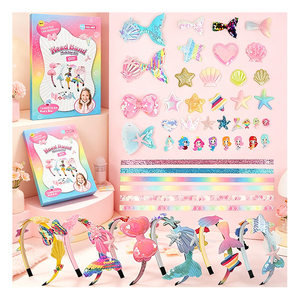 Elegante Kit DIY para Hacer Diademas, Accesorios para el Cabello de Niñas, Cinta de Satén, Gemas, Corona, Manualidades, Recuerdo de Fiesta de Cumpleaños, Set de Juguetes - Product Image 5